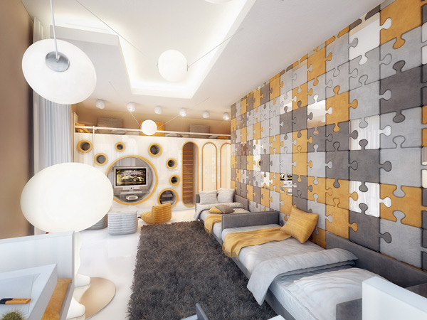 Increíble habitación juvenil para niños diseñada por Geometrix Design